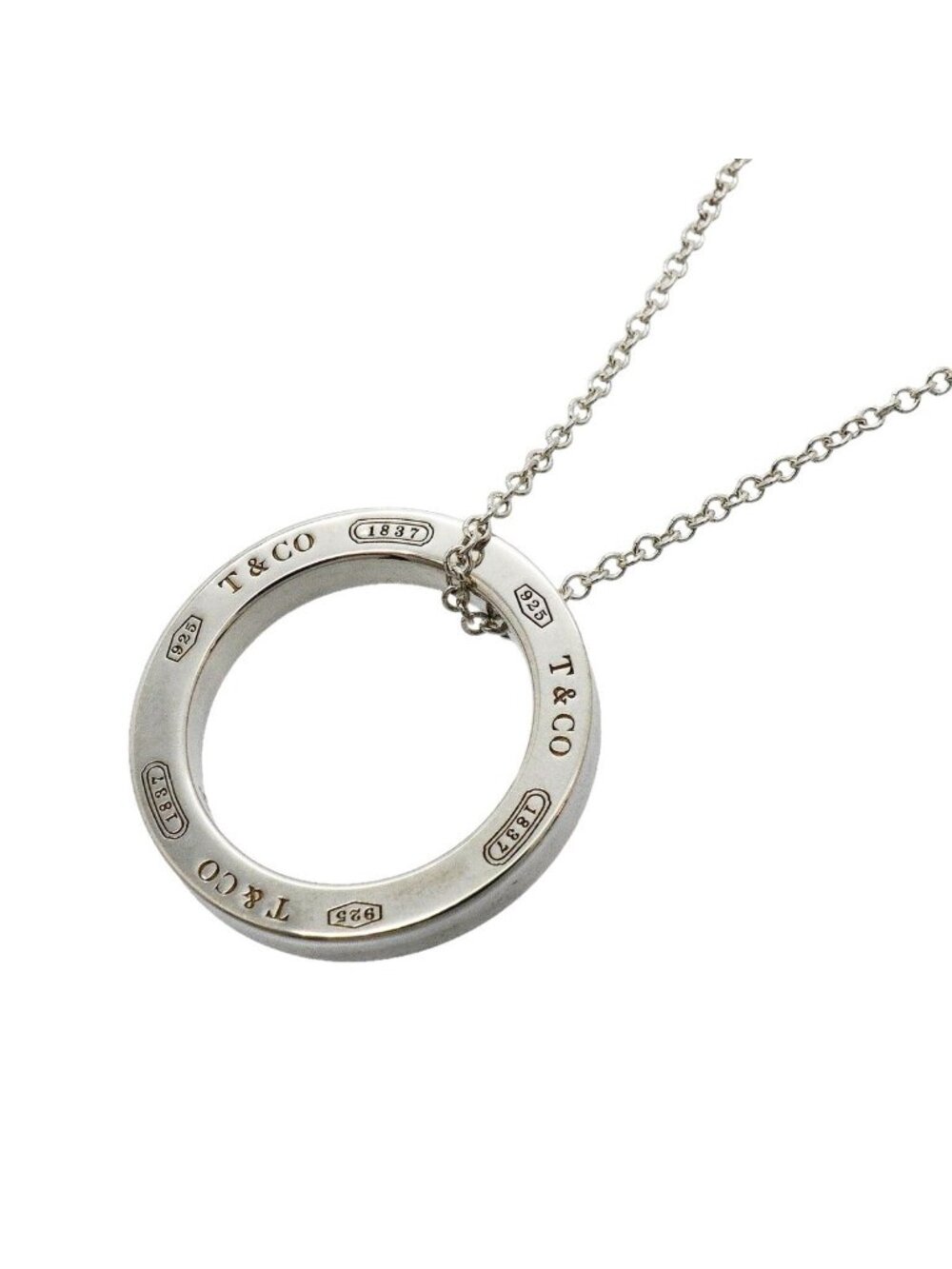Tiffany & Co Necklace 1837 Circle 925 Sterling Silver